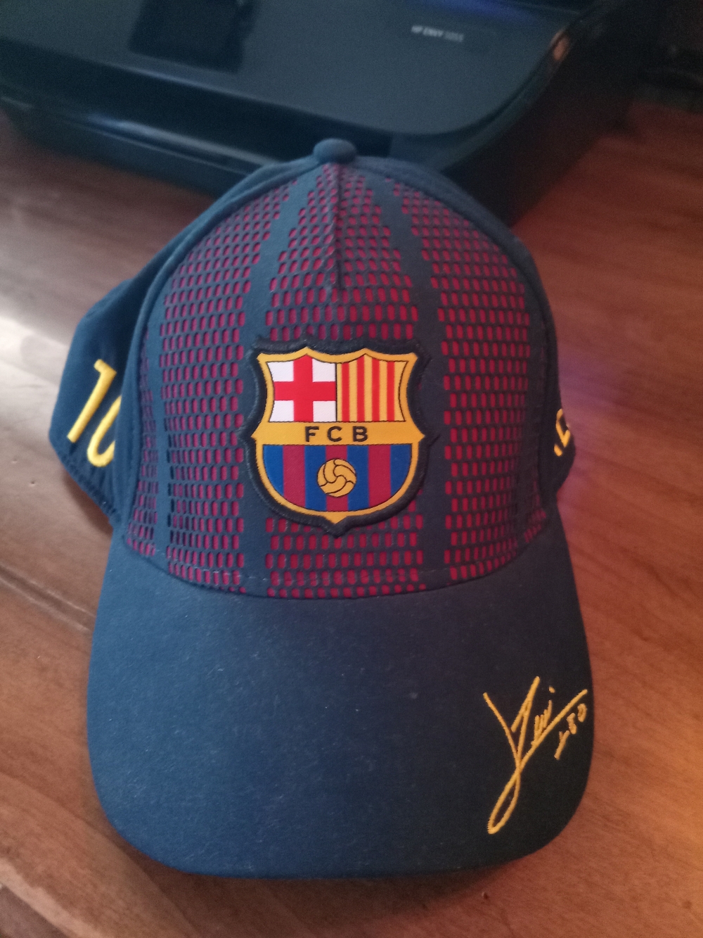 FC Barcelona Navy and Maroon Cap with Crest - Messi